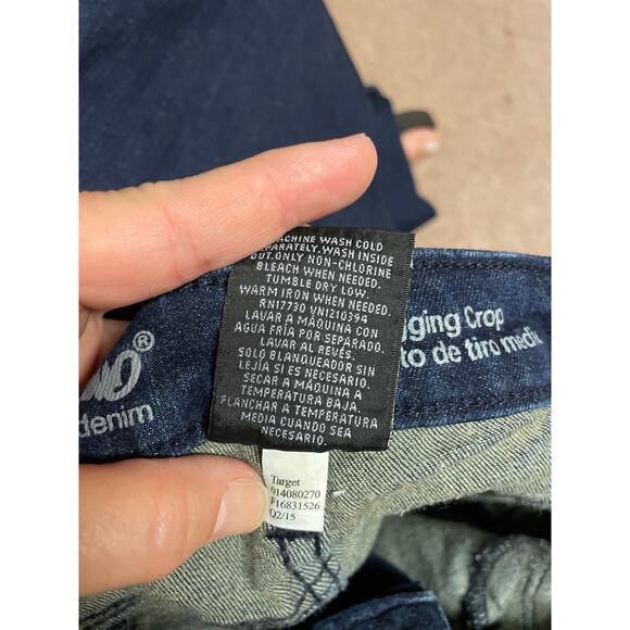 Massimo mid rise jegging crop sz 4 power stretch denim blue jeans 27 women’s - Picture 4 of 4